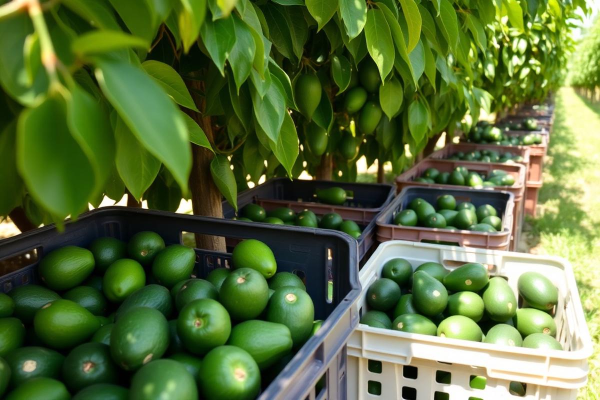 Cultivo de aguacate Hass listo para exportación