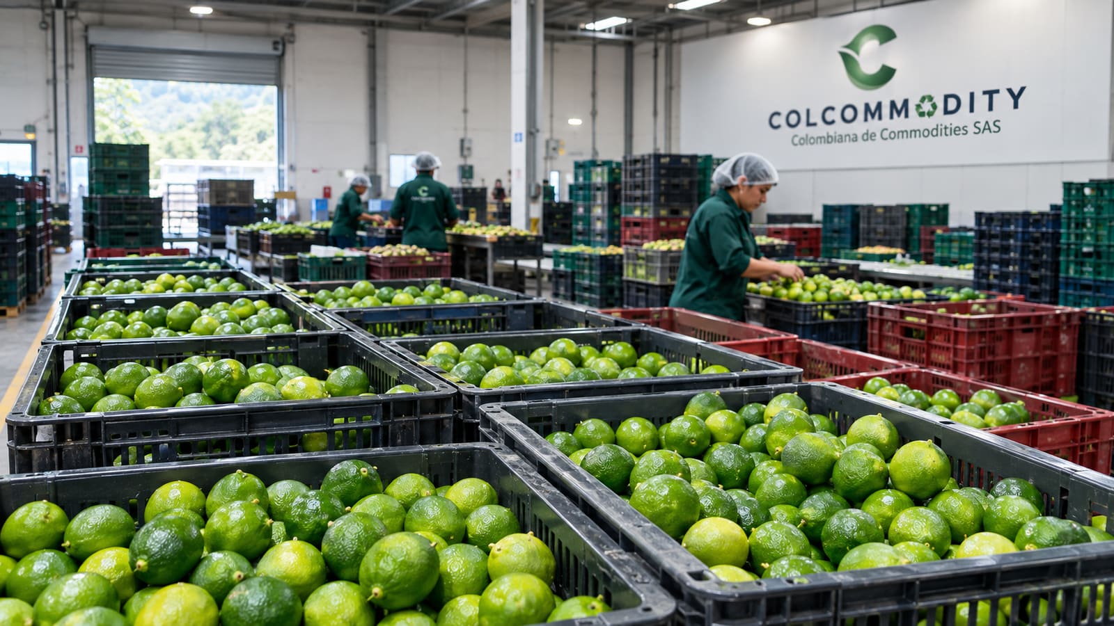 Centro de empaque de limas de ColCommodity en Colombia
